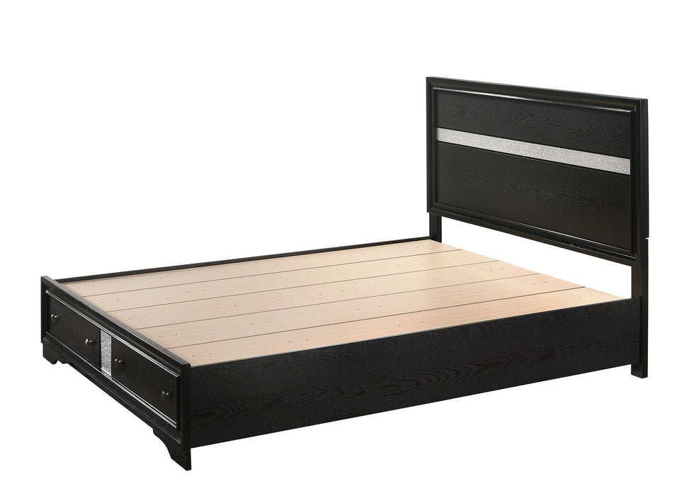 Regata Black Storage Platform Bedroom Set - Gate Furniture