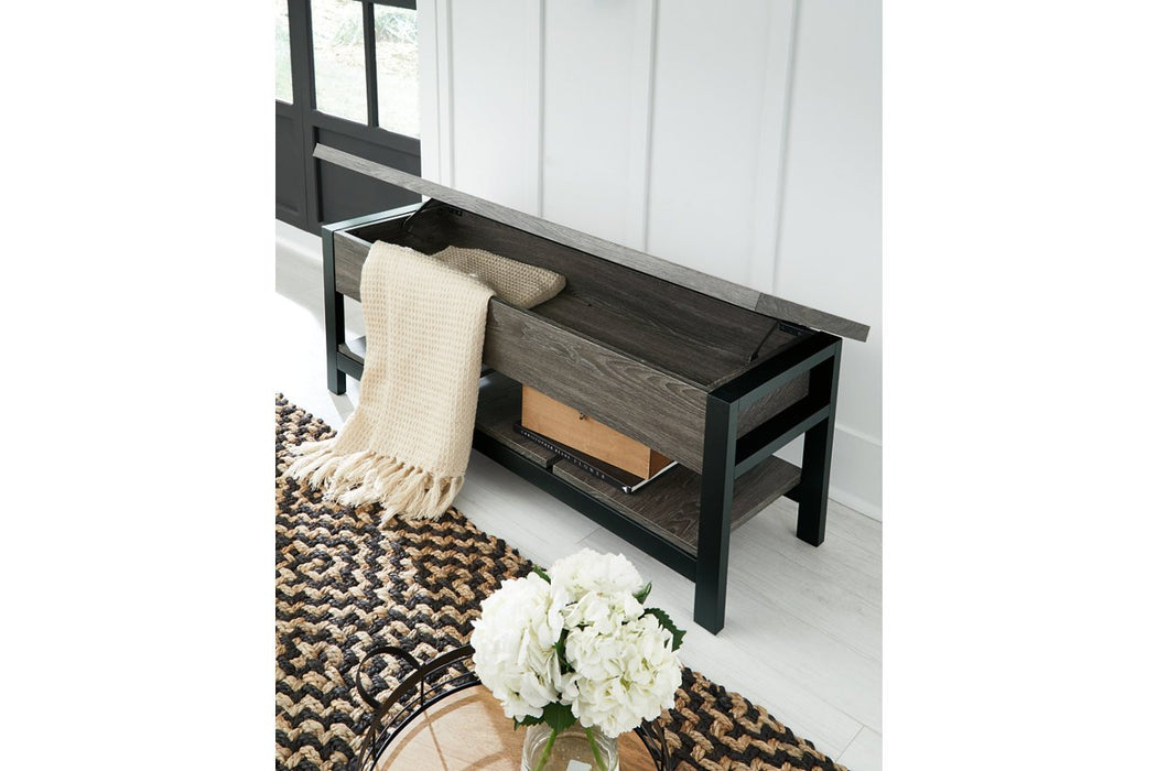 Rhyson Brown Storage Bench - A3000313 - Gate Furniture