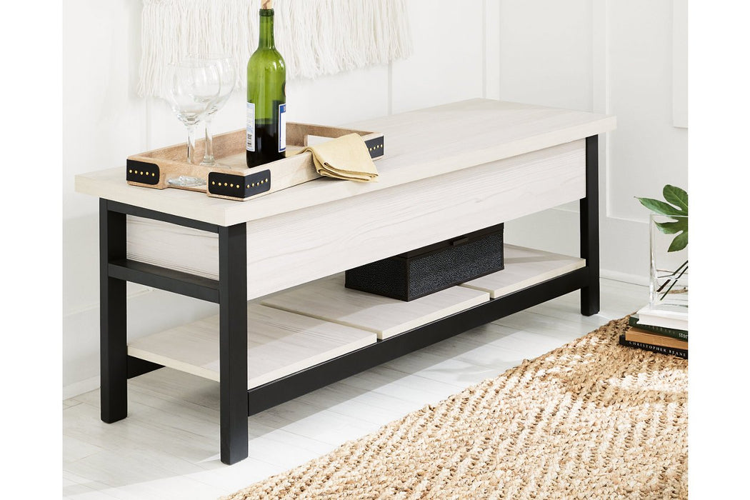 Rhyson White Storage Bench - A3000312 - Gate Furniture