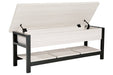 Rhyson White Storage Bench - A3000312 - Gate Furniture
