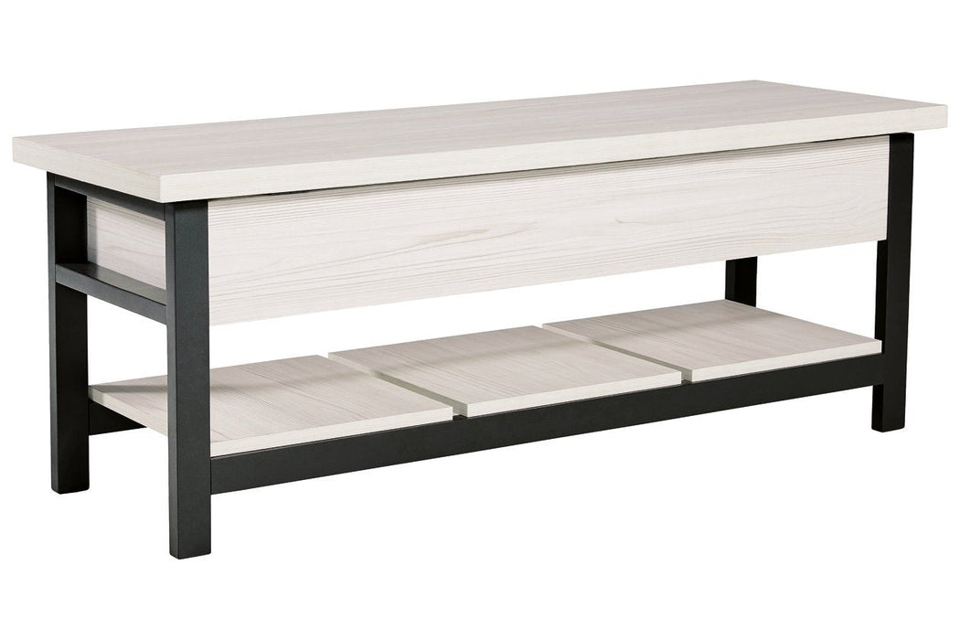 Rhyson White Storage Bench - A3000312 - Gate Furniture