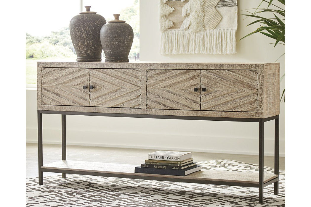 Roanley Distressed White Sofa/Console Table - A4000262 - Gate Furniture