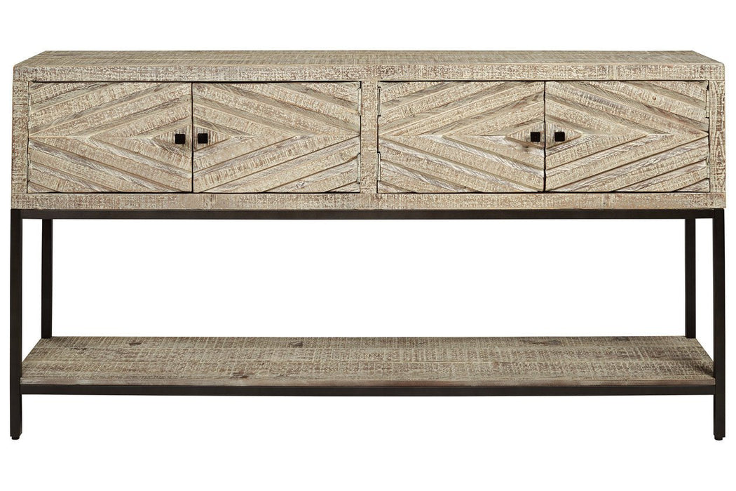 Roanley Distressed White Sofa/Console Table - A4000262 - Gate Furniture