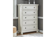 Robbinsdale Antique White Chest of Drawers - B742-46 - Gate Furniture