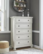 Robbinsdale Antique White Chest of Drawers - B742-46 - Gate Furniture