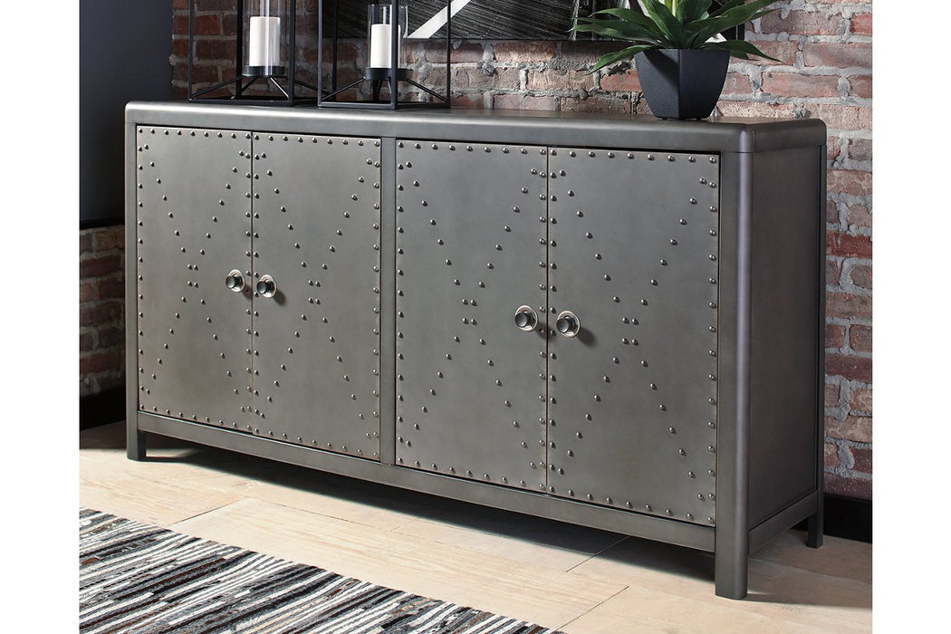 Rock Ridge Gunmetal Finish Accent Cabinet - A4000034 - Gate Furniture