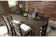 Rokane Brown Counter Height Dining Table - D397-32 - Gate Furniture