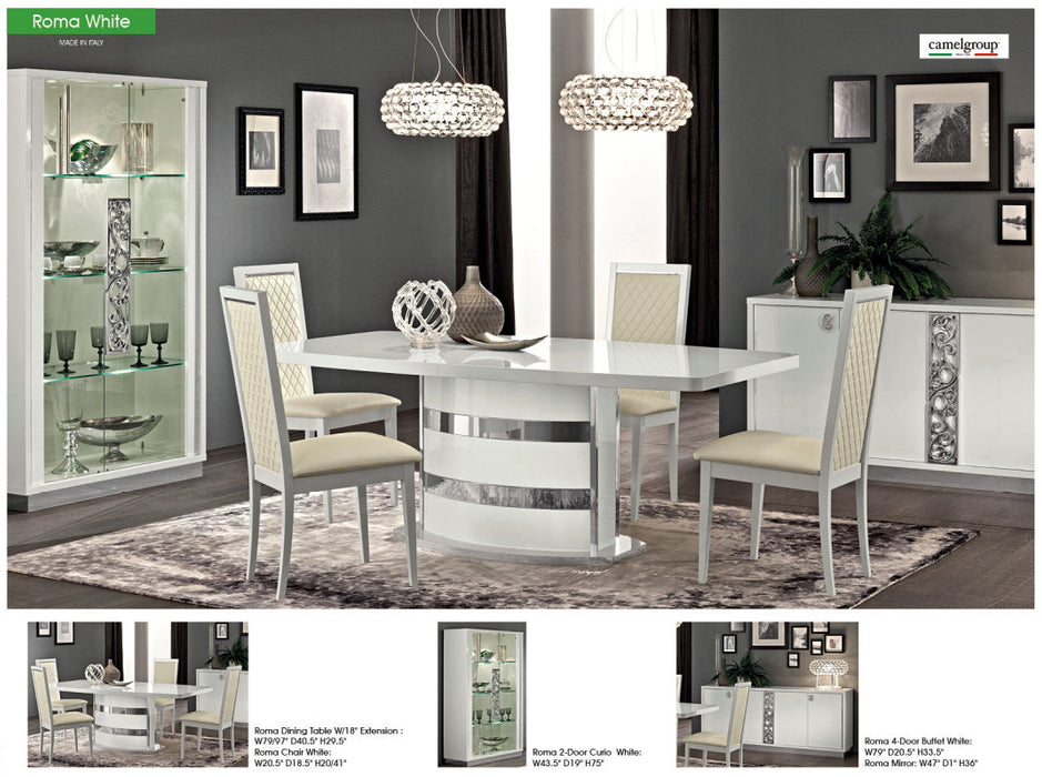 Roma Dining White, Italy Set - Gate Furniture