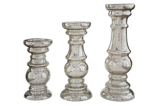 Rosario Silver Finish Candle Holder (Set of 3) - A2000249 - Gate Furniture