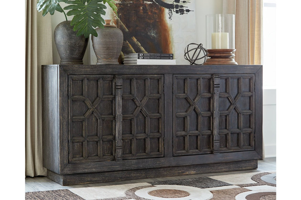 Roseworth Distressed Black Accent Cabinet - A4000309 - Gate Furniture