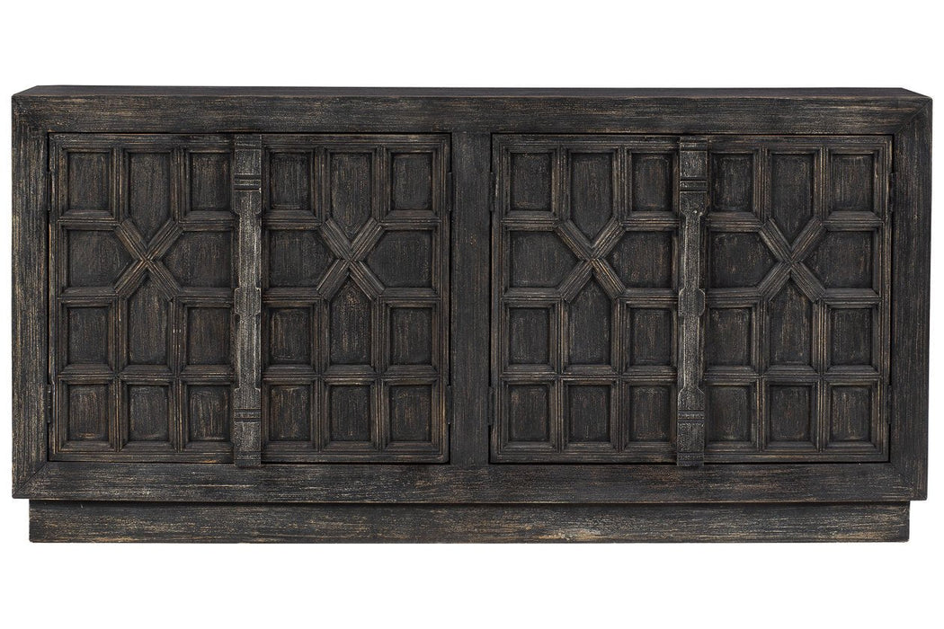 Roseworth Distressed Black Accent Cabinet - A4000309 - Gate Furniture
