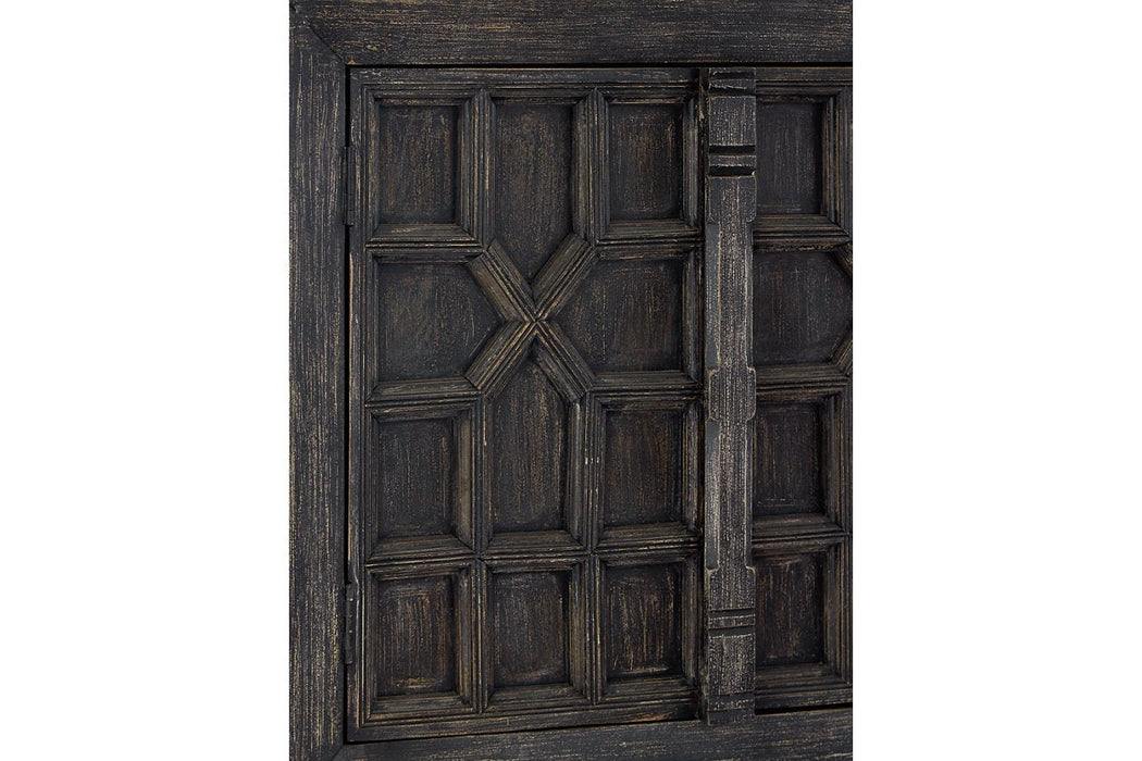 Roseworth Distressed Black Accent Cabinet - A4000309 - Gate Furniture