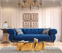 Rosy Navy Velvet Sofa & Loveseat - Gate Furniture