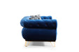 Rosy Navy Velvet Sofa & Loveseat - Gate Furniture