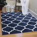 Royal Collection Contemporary Moroccan Trellis Design Area Rugs - Navy - RYL1324-5X7 - Gate Furniture