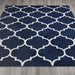 Royal Collection Contemporary Moroccan Trellis Design Area Rugs - Navy - RYL1324-5X7 - Gate Furniture
