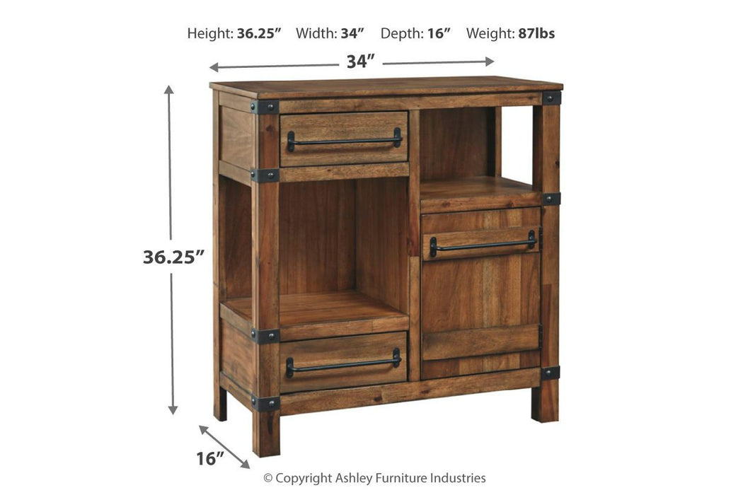 Roybeck Light Brown/Bronze Accent Cabinet - T411-40 - Gate Furniture