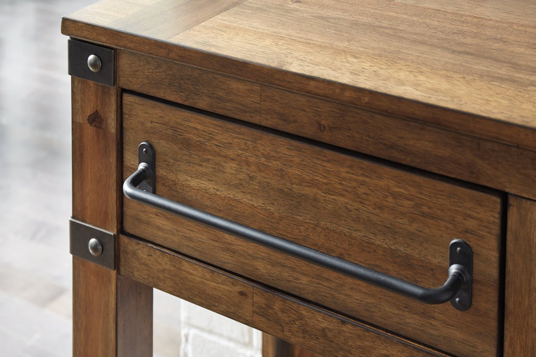 Roybeck Light Brown/Bronze Accent Cabinet - T411-40 - Gate Furniture