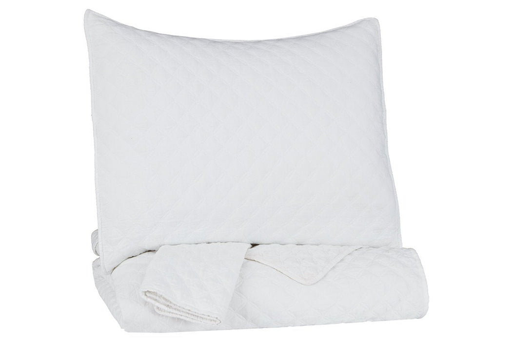 Ryter White Twin Coverlet Set - Q721001T - Gate Furniture