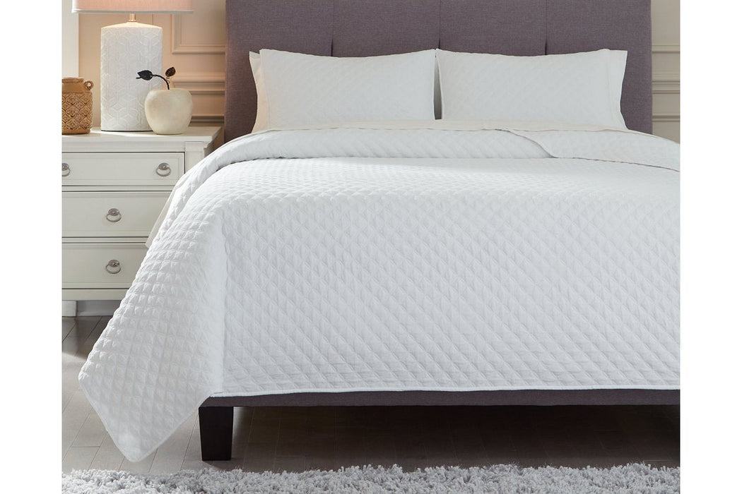 Ryter White Twin Coverlet Set - Q721001T - Gate Furniture