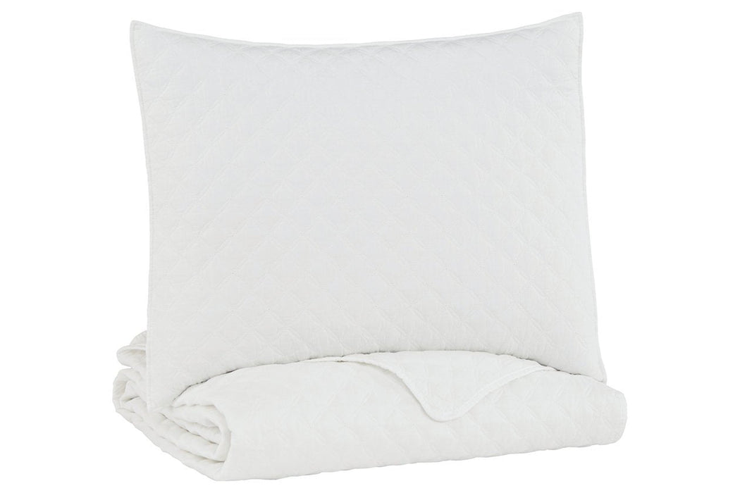 Ryter White Twin Coverlet Set - Q721001T - Gate Furniture