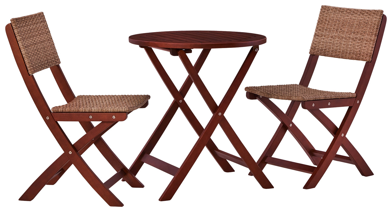 Safari Peak Outdoor Table and Chairs (Set of 3) - P201-049 - In Stock Furniture
