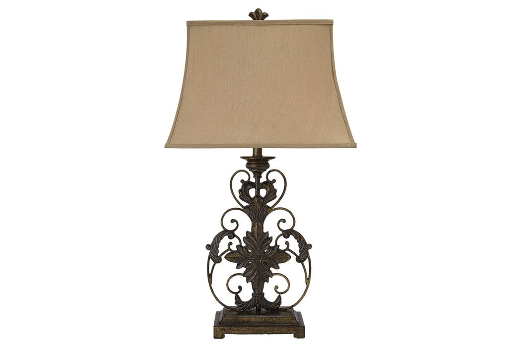 Sallee Gold Finish Table Lamp - L200064 - Gate Furniture