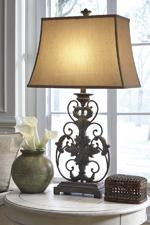 Sallee Gold Finish Table Lamp - L200064 - Gate Furniture