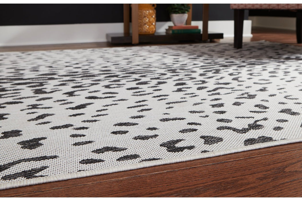 Samya Black/White/Gray Medium Rug - R405022 - Gate Furniture