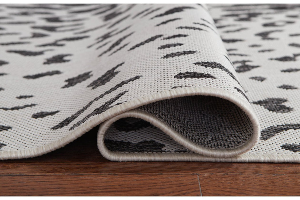 Samya Black/White/Gray Medium Rug - R405022 - Gate Furniture