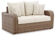 SANDY BLOOM Outdoor Loveseat with Cushion - P507-835 - In Stock Furniture