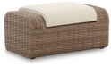 SANDY BLOOM Outdoor Ottoman with Cushion - P507-814 - In Stock Furniture