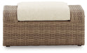 SANDY BLOOM Outdoor Ottoman with Cushion - P507-814 - In Stock Furniture