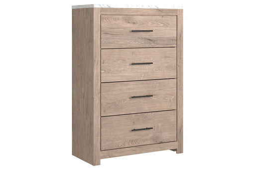 Senniberg Light Brown/White Chest of Drawers - B1191-44 - Gate Furniture