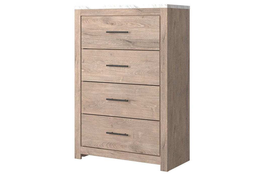 Senniberg Light Brown/White Chest of Drawers - B1191-44 - Gate Furniture