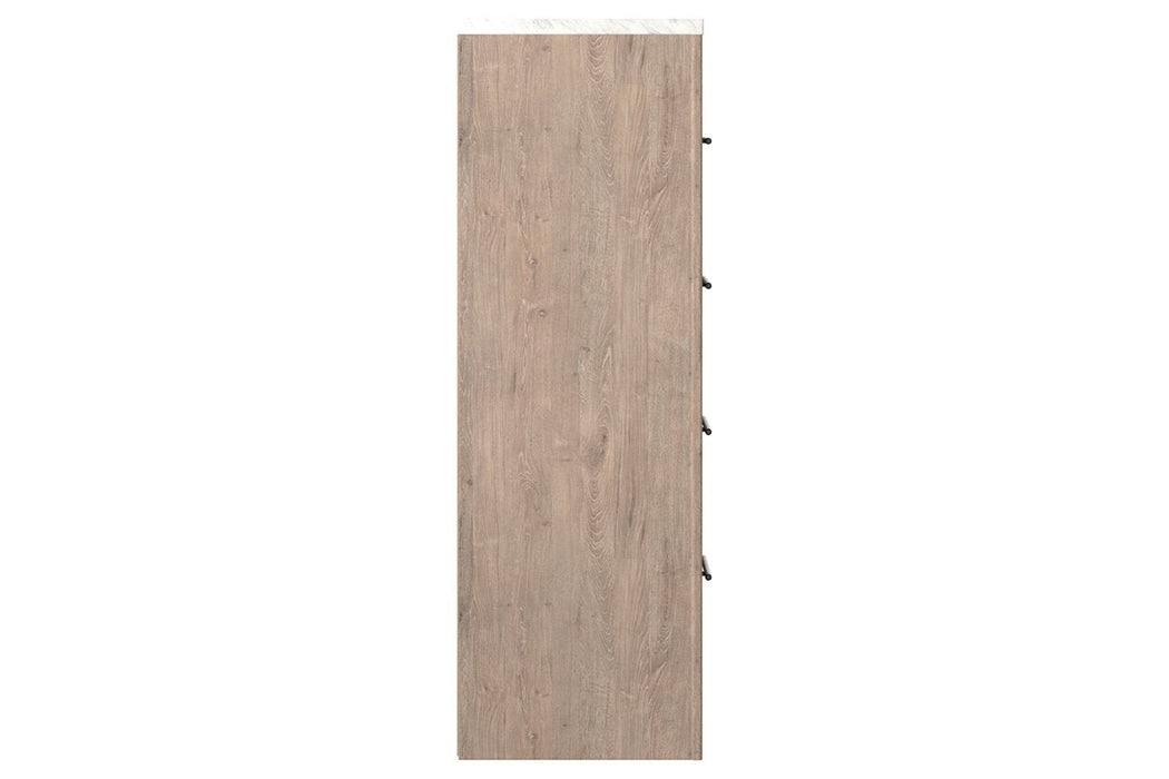 Senniberg Light Brown/White Chest of Drawers - B1191-44 - Gate Furniture