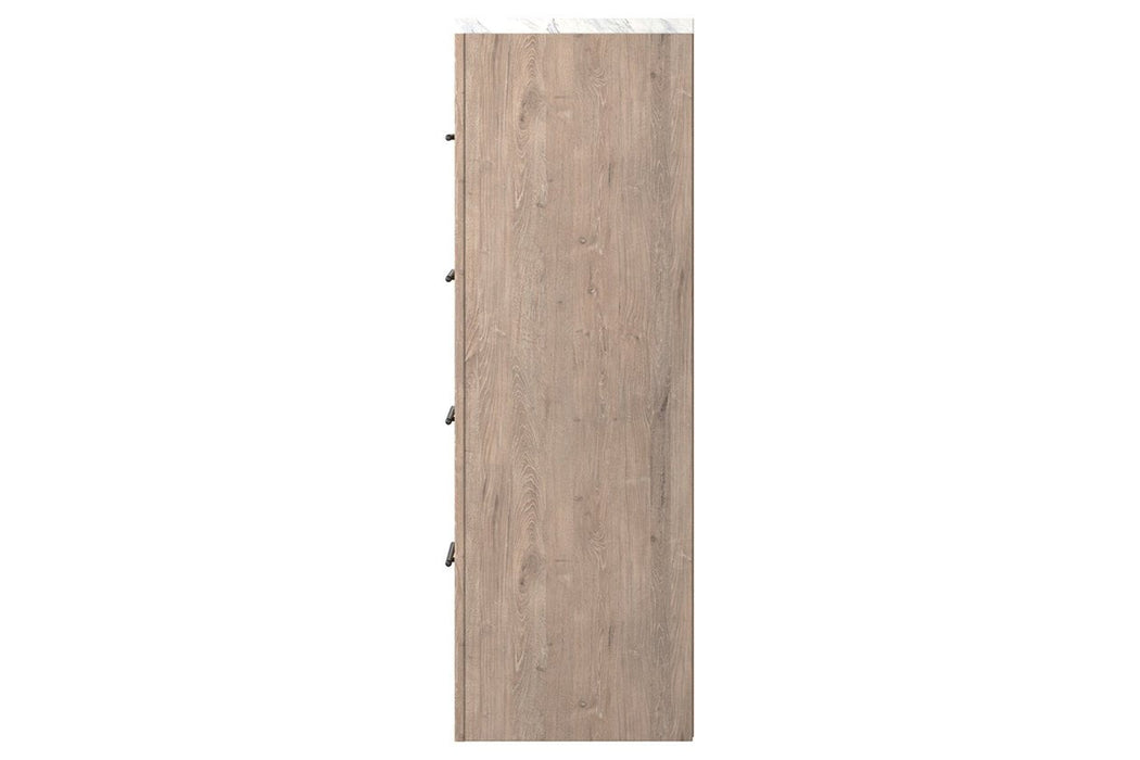Senniberg Light Brown/White Chest of Drawers - B1191-44 - Gate Furniture