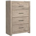 Senniberg Light Brown/White Chest of Drawers - B1191-44 - Gate Furniture