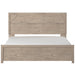 Senniberg Light Brown-White King Panel Bed - Gate Furniture
