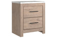Senniberg Light Brown/White Nightstand - B1191-92 - Gate Furniture
