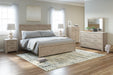 Senniberg Light Brown-White Panel Bedroom Set - Gate Furniture