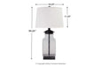 Sharolyn Transparent/Silver Finish Table Lamp - L430144 - Gate Furniture