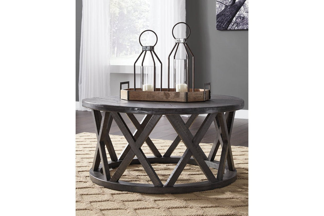 Sharzane Grayish Brown Coffee Table - T711-8 - Gate Furniture