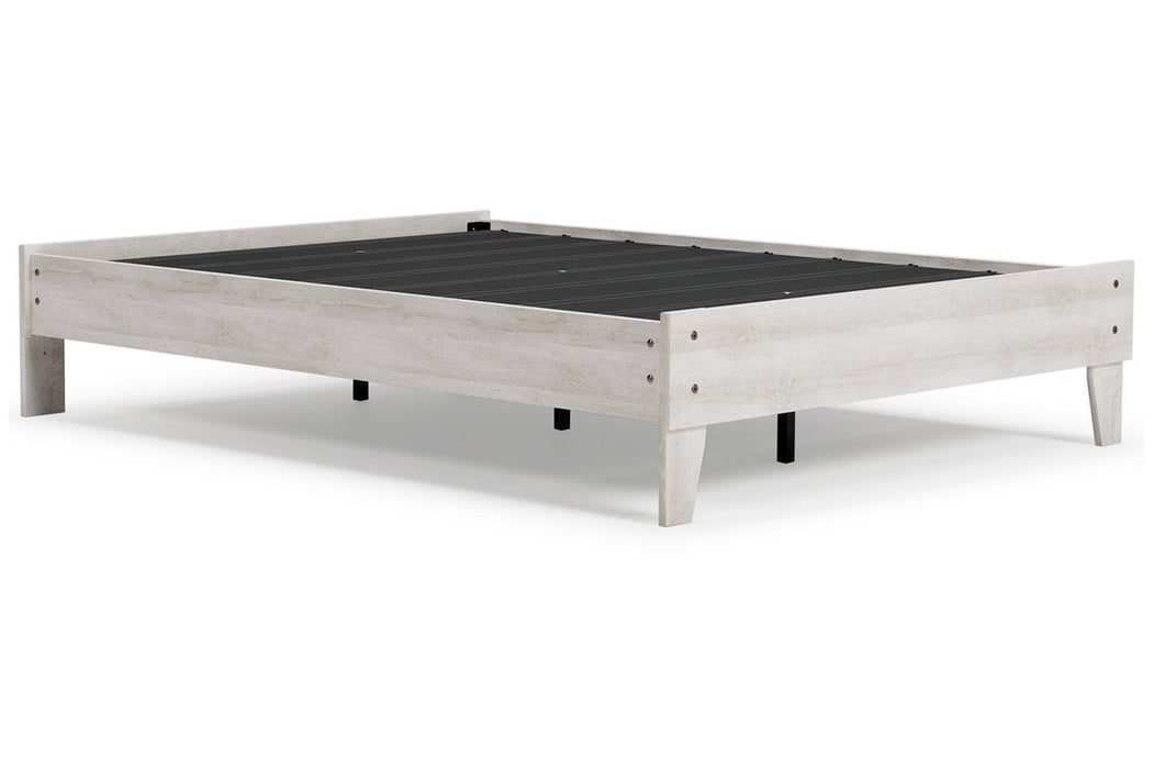 Shawburn Whitewash Full Platform Bed - EB4121-112 - Gate Furniture