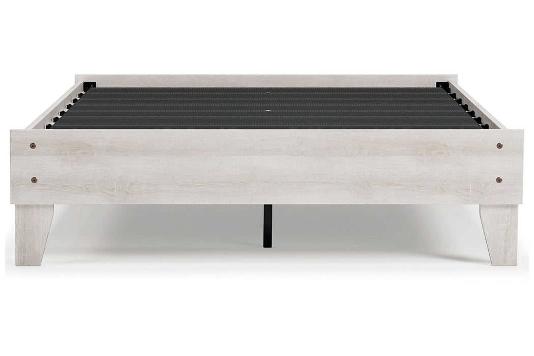 Shawburn Whitewash Full Platform Bed - EB4121-112 - Gate Furniture