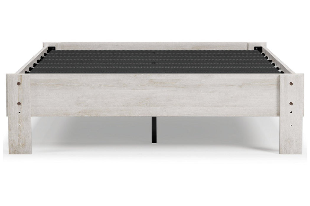 Shawburn Whitewash Full Platform Bed - EB4121-112 - Gate Furniture