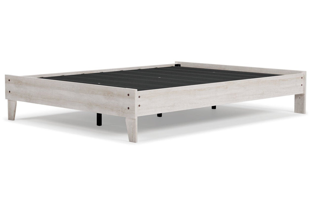 Shawburn Whitewash Queen Platform Bed - EB4121-113 - Gate Furniture