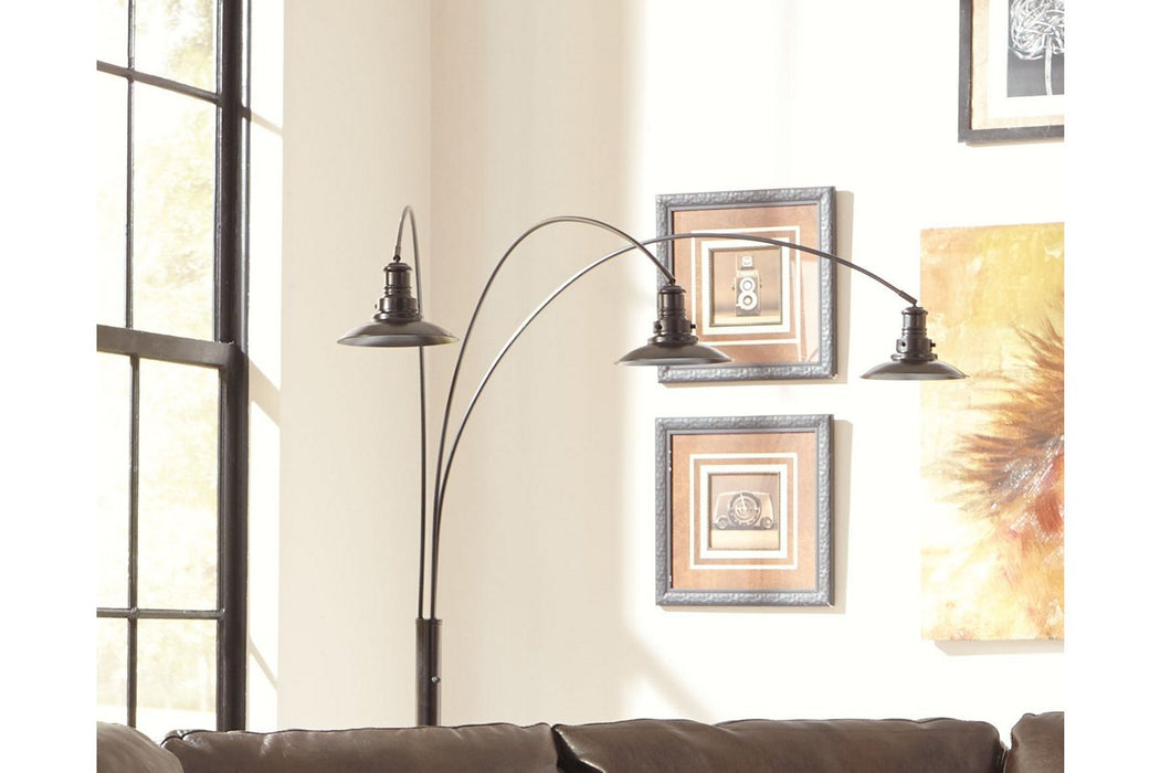 Sheriel Black Floor Lamp - L725059 - Gate Furniture
