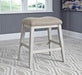 Skempton White/Light Brown Counter Height Bar Stool (Set of 2) - D394-024 - Gate Furniture