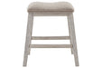Skempton White/Light Brown Counter Height Bar Stool (Set of 2) - D394-024 - Gate Furniture